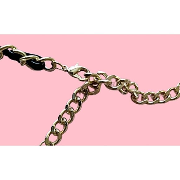 Fashion Jewelry Choker Gold & Black Faux Pearls - Picture 5 of 7